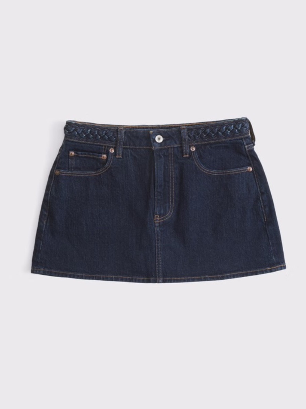 Curve Love Mid Rise Denim Mini Skort